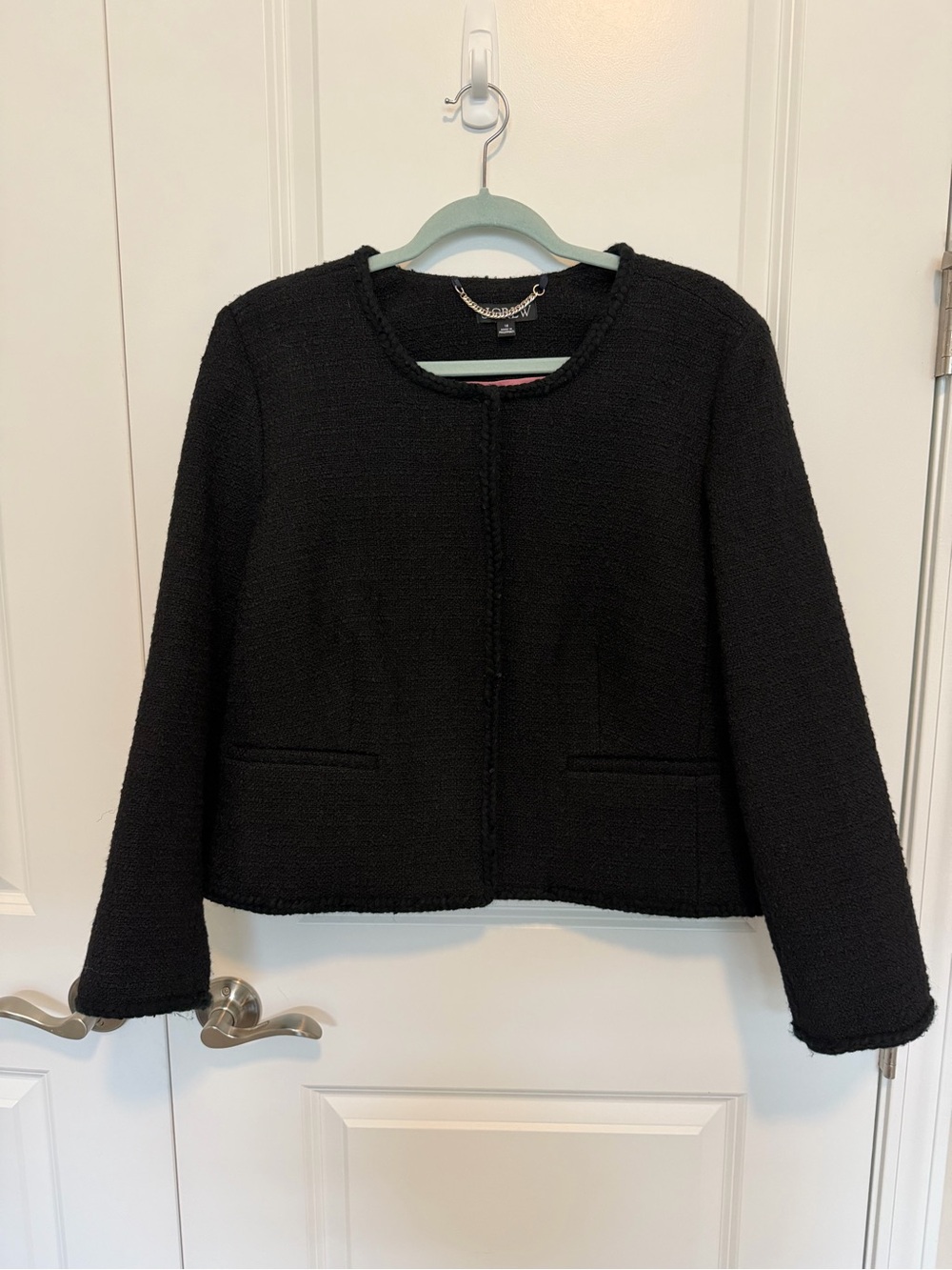 J Crew Black Boucle Lady Jacket
